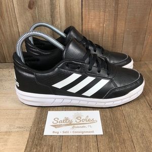 adidas black leather sneakers womens
